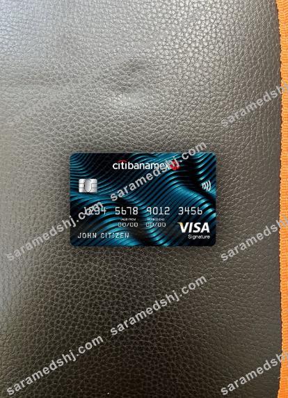 Mexico Citibanamex bank visa signature card photolook front
